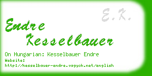 endre kesselbauer business card